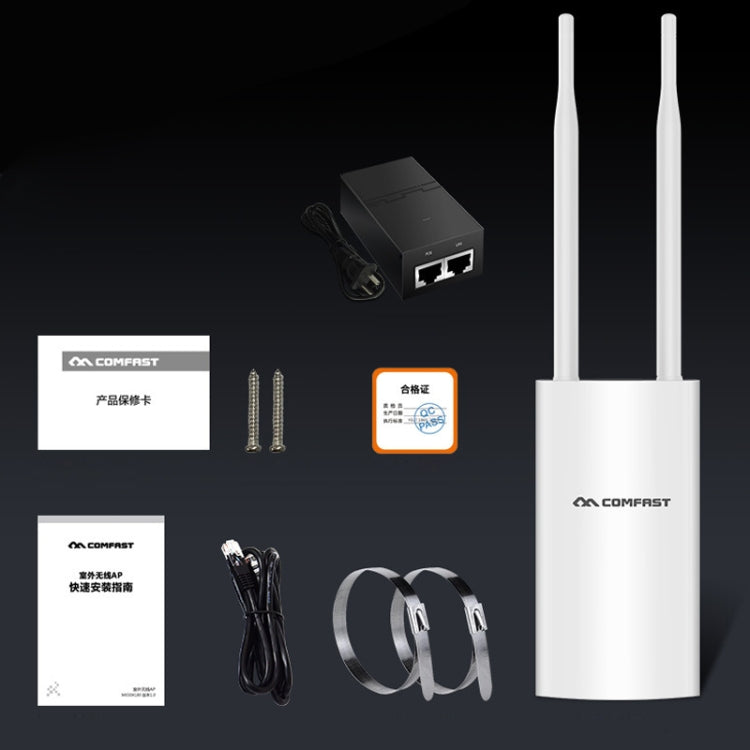 Amplificador de Sinal Sem Fios Impermeável COMFAST CF-EW72 1200Mbs para Exterior com 2 Antenas, CF-EW72 Edição Norte-Americana