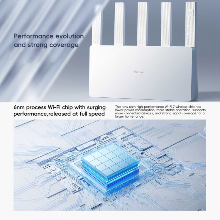Roteador Xiaomi BE5000 WiFi 7 MLO 2.4GHz 5.0GHz Dual Band Porta 2.5G 512MB RAM Repetidor, Ficha US, BE5000