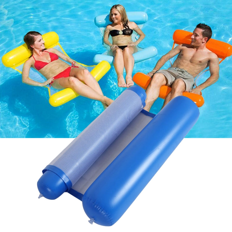 Rede dobrável para espreguiçadeira flutuante com encosto duplo, tamanho: 130x73cm, tamanho: 130x73cm (azul safira)