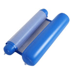 Rede dobrável para espreguiçadeira flutuante com encosto duplo, tamanho: 130x73cm, tamanho: 130x73cm (azul safira)