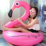 Colchão insuflável de piscina em forma de flamingo para o verão, anel de natação, cama flutuante, tamanho: 90cm, tamanho: 90cm