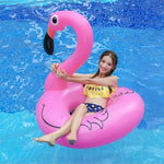 Colchão insuflável de piscina em forma de flamingo para o verão, anel de natação, cama flutuante, tamanho: 90cm, tamanho: 90cm