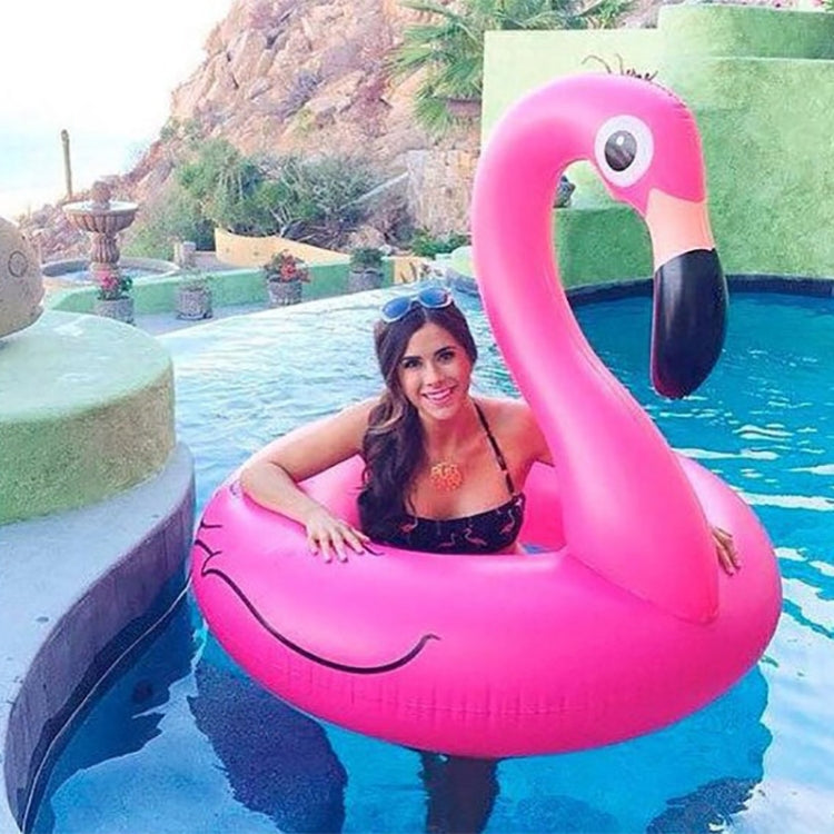 Colchão insuflável de piscina em forma de flamingo para o verão, anel de natação, cama flutuante, tamanho: 90cm, tamanho: 90cm