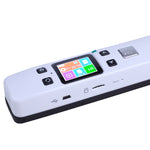 Scanner portátil manual iScan02 com rolo duplo, ecrã LED, Suporta 1050DPI / 600DPI / 300DPI / PDF / JPG / TF, iScan02 Branco, iScan02 Preto