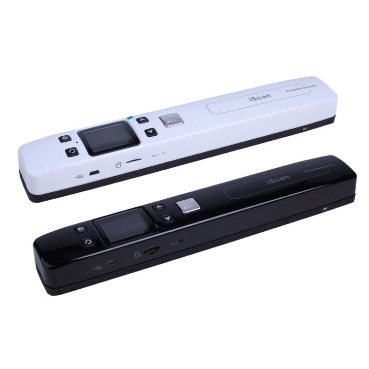 Scanner portátil manual iScan02 com rolo duplo, ecrã LED, Suporta 1050DPI / 600DPI / 300DPI / PDF / JPG / TF, iScan02 Branco, iScan02 Preto