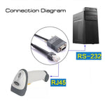 Cabo de dados serial RS232 para RJ45 de 2m para scanner Symbol LS2208, RS232 para RJ45