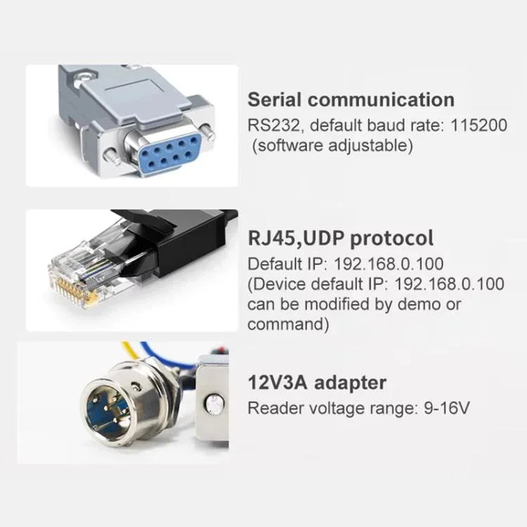 Leitor Integrado RFID UHF de Longo Alcance 9dBi com Chip E710, Estilo: Com Rede 4G, Com Rede 4G
