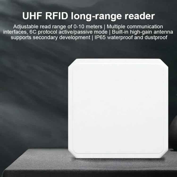 Leitor Integrado RFID UHF de Longo Alcance com Antena 9dBi Incorporada, Estilo: Standard, Standard