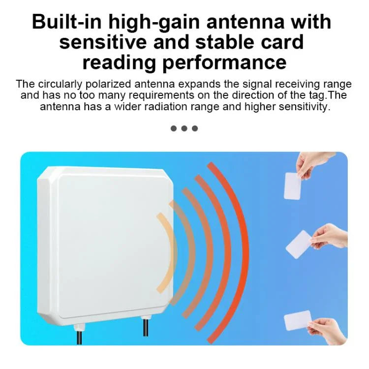 Leitor Integrado RFID UHF de Longo Alcance com Antena 9dBi Incorporada, Estilo: Standard, Standard