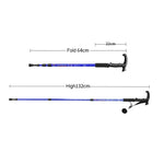 132cm Telescopic Outdoor Three-section Trekking Pole, Silver#132cm