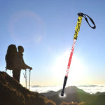 Bastões de Trekking Ajustáveis em Alumínio para Exterior, Altura 135cm, Vermelho#135cm, Verde#135cm