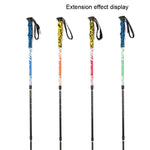 Bastões de Trekking Ajustáveis em Alumínio para Exterior, Altura 135cm, Vermelho#135cm, Verde#135cm