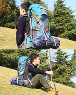 Bastões de Trekking Ajustáveis em Alumínio para Exterior, Altura 135cm, Vermelho#135cm, Verde#135cm