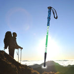 Bastões de Trekking Ajustáveis em Alumínio para Exterior, Altura 135cm, Vermelho#135cm, Verde#135cm