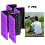 2 PEÇAS Almofada de Massagem Celular Dobrável Portátil para Exterior, Impermeável, Tapetes para Assento de Piquenique, Almofada EVA, 2 PEÇAS (Laranja), 2 PEÇAS (Azul), 2 PEÇAS (Roxo), 2 PEÇAS (Vermelho), 2 PEÇAS (Verde escuro), 2 PEÇAS (Verde relva)