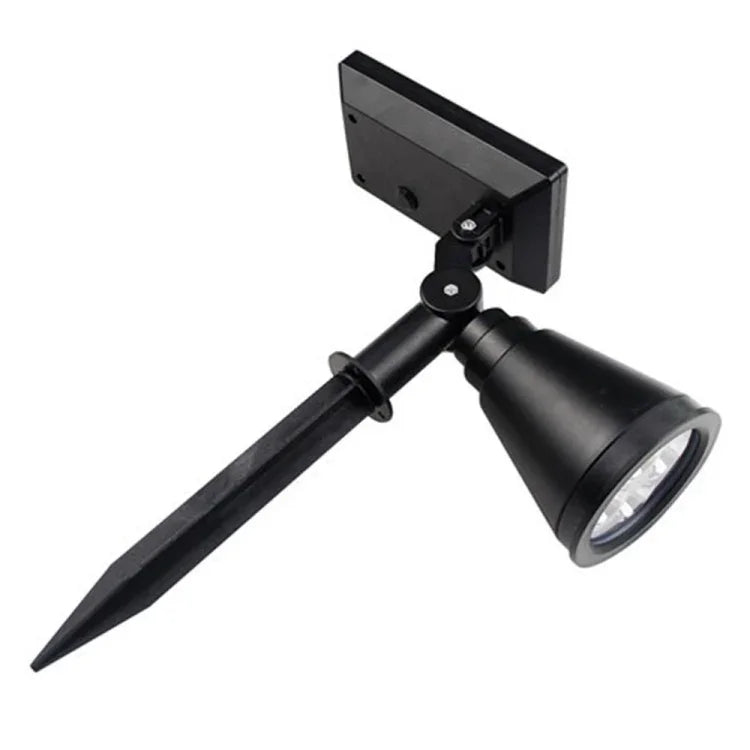 Luzes Solares 2 em 1 Impermeáveis com 4 LEDs, Holofote Solar Ajustável, Luz de Parede, Luz de Paisagem, Iluminação de Segurança
