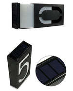 Lâmpada de Placa de Porta Montada na Parede Solar 0,36W com 6 LEDs Luzes de Varanda Número da Casa com Painel Solar(1), -1.0, -2.0, -3.0, -4.0, -5.0, -6.0, -7.0, -8.0, -9.0, 0.0