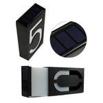 Lâmpada de Placa de Porta Montada na Parede Solar 0,36W com 6 LEDs Luzes de Varanda Número da Casa com Painel Solar(1), -1.0, -2.0, -3.0, -4.0, -5.0, -6.0, -7.0, -8.0, -9.0, 0.0