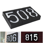 Lâmpada de Placa de Porta Montada na Parede Solar 0,36W com 6 LEDs Luzes de Varanda Número da Casa com Painel Solar(1), -1.0, -2.0, -3.0, -4.0, -5.0, -6.0, -7.0, -8.0, -9.0, 0.0