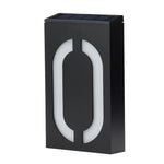 Lâmpada de Placa de Porta Montada na Parede Solar 0,36W com 6 LEDs Luzes de Varanda Número da Casa com Painel Solar(1), -1.0, -2.0, -3.0, -4.0, -5.0, -6.0, -7.0, -8.0, -9.0, 0.0