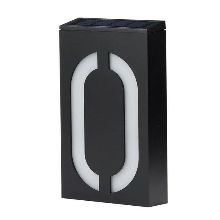 Lâmpada de Placa de Porta Montada na Parede Solar 0,36W com 6 LEDs Luzes de Varanda Número da Casa com Painel Solar(1), -1.0, -2.0, -3.0, -4.0, -5.0, -6.0, -7.0, -8.0, -9.0, 0.0