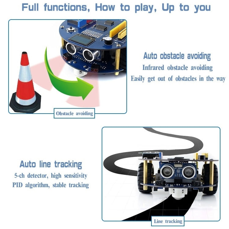 Kit de construção de robô Waveshare AlphaBot2 para Arduino (sem controlador Arduino), Para Arduino (sem controlador Arduino)