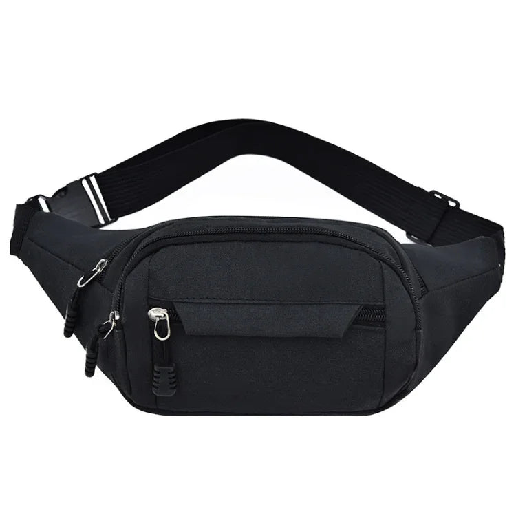 Bolsa de Peito Impermeável com Bolsos Multifuncionais de Cor Pura para Desporto na Cintura