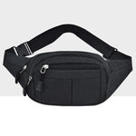 Bolsa de Peito Impermeável com Bolsos Multifuncionais de Cor Pura para Desporto Casual na Cintura