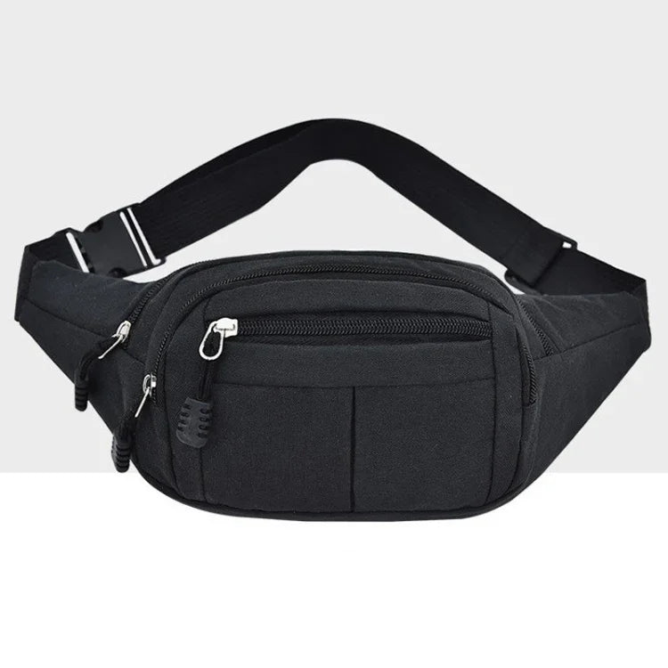 Bolsa de Peito Impermeável com Bolsos Multifuncionais de Cor Pura para Desporto Casual na Cintura
