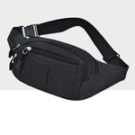 Bolsa de Peito Impermeável com Bolsos Multifuncionais de Cor Pura para Desporto Casual na Cintura