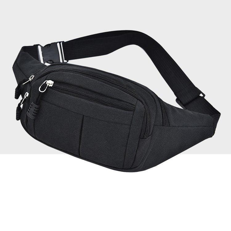 Bolsa de Peito Impermeável com Bolsos Multifuncionais de Cor Pura para Desporto Casual na Cintura