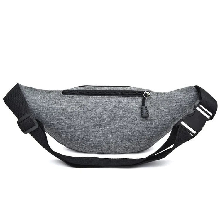 Bolsa de Peito Impermeável com Bolsos Multifuncionais de Cor Pura para Desporto Casual na Cintura