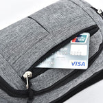Bolsa de Peito Impermeável com Bolsos Multifuncionais de Cor Pura para Desporto Casual na Cintura