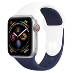 Correia de Relógio em Silicone de Duas Cores para Apple Watch Series 3 & 2 & 1 42mm (Azul Claro+Rosa Claro)