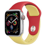Correia de Relógio em Silicone de Duas Cores para Apple Watch Series 3 & 2 & 1 42mm (Azul Claro+Rosa Claro)