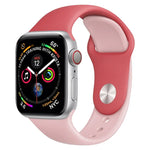Correia de Relógio em Silicone de Duas Cores para Apple Watch Series 3 & 2 & 1 42mm (Azul Claro+Rosa Claro)
