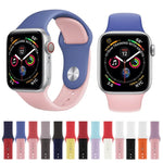 Correia de Relógio em Silicone de Duas Cores para Apple Watch Series 3 & 2 & 1 42mm (Azul Claro+Rosa Claro)