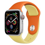Pulseira de Relógio em Silicone de Duas Cores para Apple Watch Series 3 & 2 & 1 38mm (Branco+Vermelho)