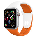 Pulseira de Relógio em Silicone de Duas Cores para Apple Watch Series 3 & 2 & 1 38mm (Branco+Vermelho)