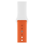 Pulseira de Relógio em Silicone de Duas Cores para Apple Watch Series 3 & 2 & 1 38mm (Branco+Vermelho)