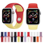 Pulseira de Relógio em Silicone de Duas Cores para Apple Watch Series 3 & 2 & 1 38mm (Branco+Vermelho)