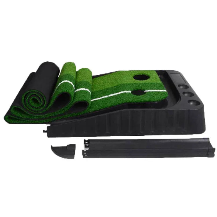 Treinador de prática de putting de golfe interior PGM com pega de 3m, ritmo de prática com retorno automático em fairways, 3m