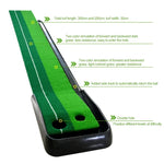 Treinador de prática de putting de golfe interior PGM com pega de 3m, ritmo de prática com retorno automático em fairways, 3m