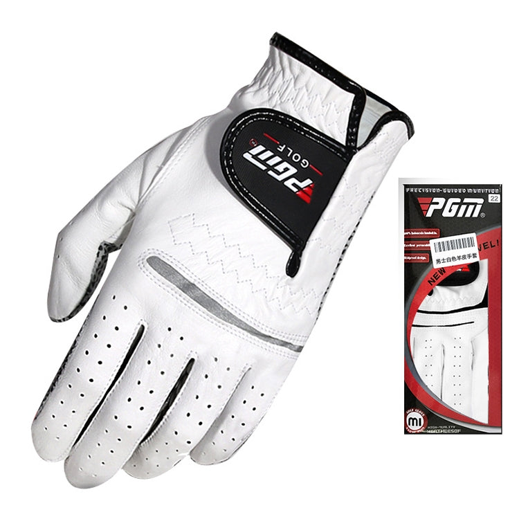 Luvas Únicas Antiderrapantes de Pele de Carneiro PGM Golf para Homem (Tamanho: 27-Mão Direita), Mão Esquerda, Mão Direita