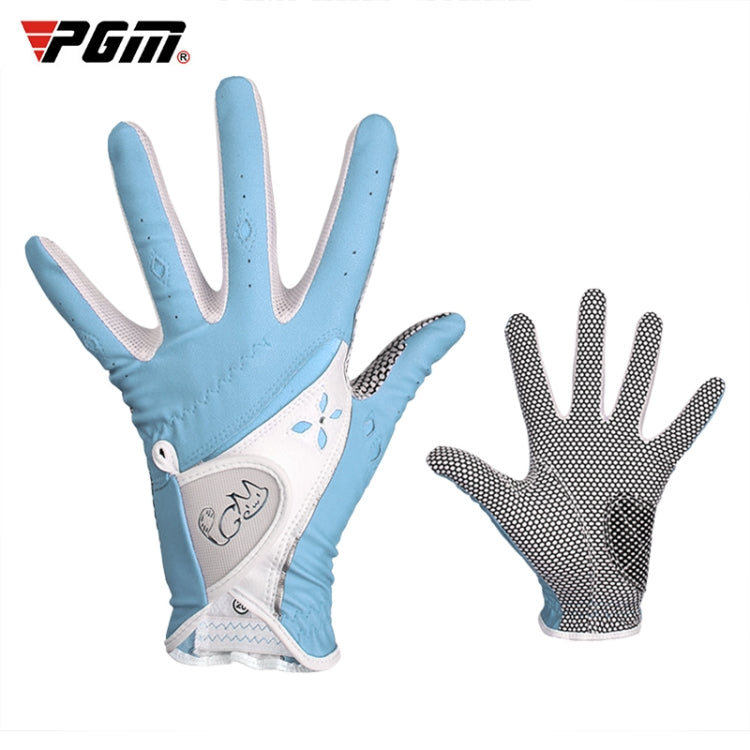 Par de Luvas Antiderrapantes em Pele PU PGM Golf para Mulher (Cor: Amarelo Tamanho: 21), 18, 19, 21, 17, 20