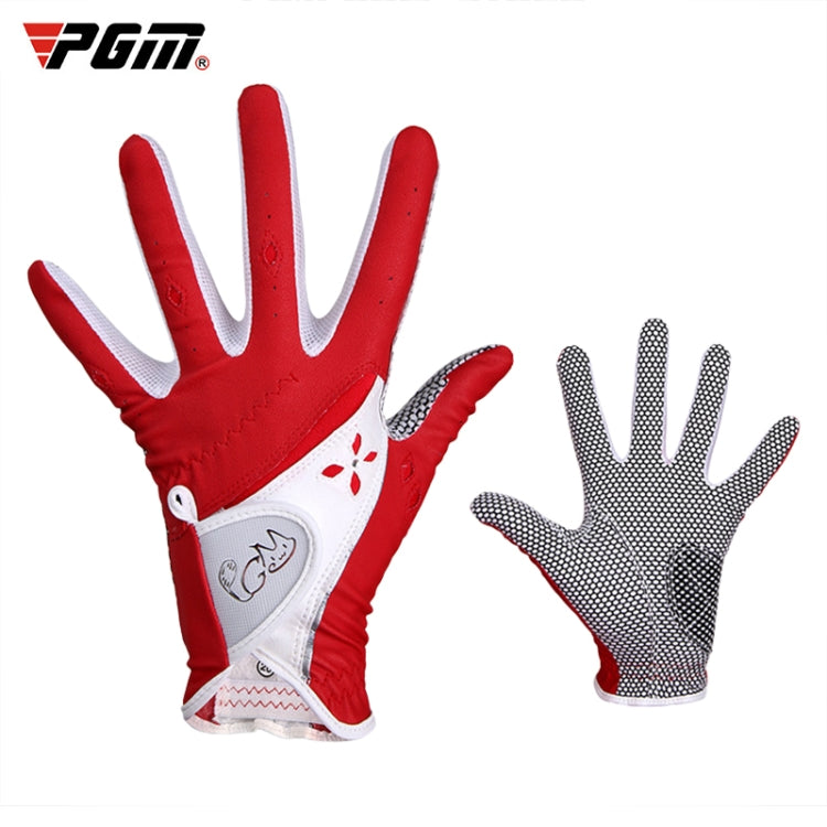 Par de Luvas Antiderrapantes em Pele PU PGM Golf para Mulher (Cor: Amarelo Tamanho: 21), 18, 19, 21, 17, 20