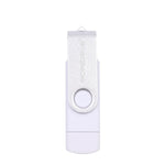 MicroDrive 32GB USB 2.0 Computador Móvel de Duplo Uso Rotativo OTG Disco U de Metal, 32GB