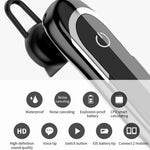 Auricular Bluetooth Empresarial Moloke D5 Tipo Gancho para a Orelha Resistente à Água Anti-suor Cancelamento de Ruído Som HiFi