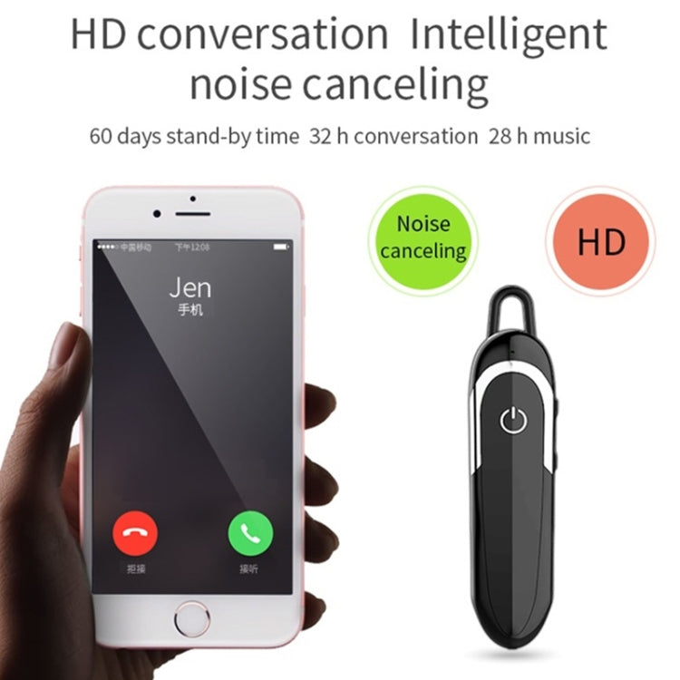 Auricular Bluetooth Empresarial Moloke D5 Tipo Gancho para a Orelha Resistente à Água Anti-suor Cancelamento de Ruído Som HiFi