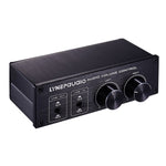 Comutador LINEPAUDIO A977 2 Entradas 2 Saídas, Pré-Amplificador Passivo de Balanceamento Completo, Controlador de Volume para Fonte de Som Ativa Dupla, A977